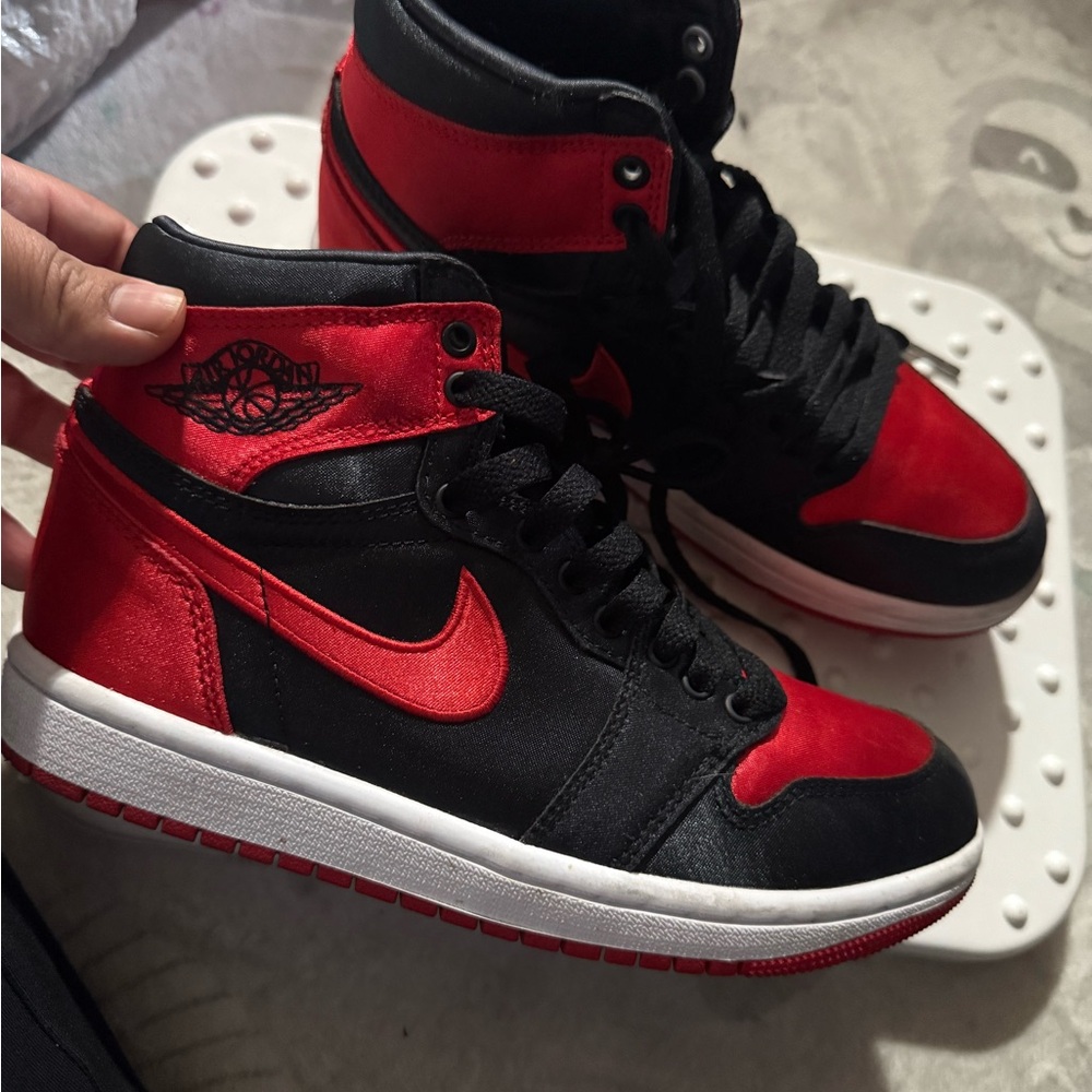 Jordan Black and Red High-Top Sneakers